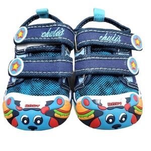 Chulis Boy Adjustable Dog Puppy Sneaker Low Profile Double Strap Shoes Size 1